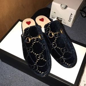 Gucci Velvet Loafers
